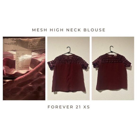 Forever 21 Tops - Forever 21 Mesh High Neck Blouse​​